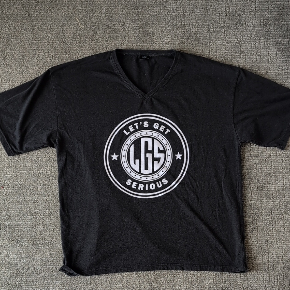 Mens 2XL LGS Black short sleeve t shirt